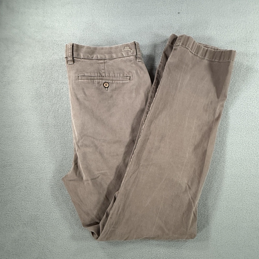 Tommy Bahama Boracay Chino Pants Mens 36x32 Tan Brown Stretch Flat Front